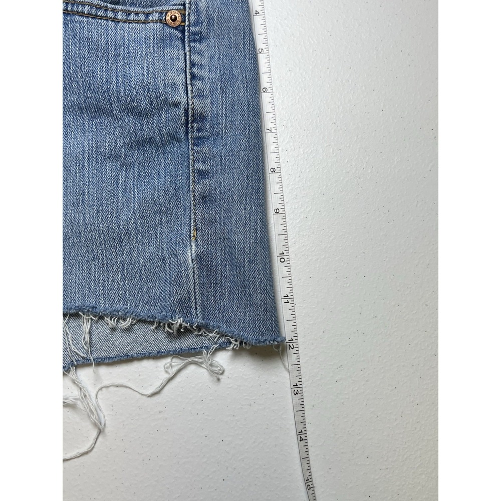 Vtg Levi's 513 Cut Off Jean Shorts Button Fly Low Slouch Stretch 32 Size 9 Jr S - Picture 7 of 8